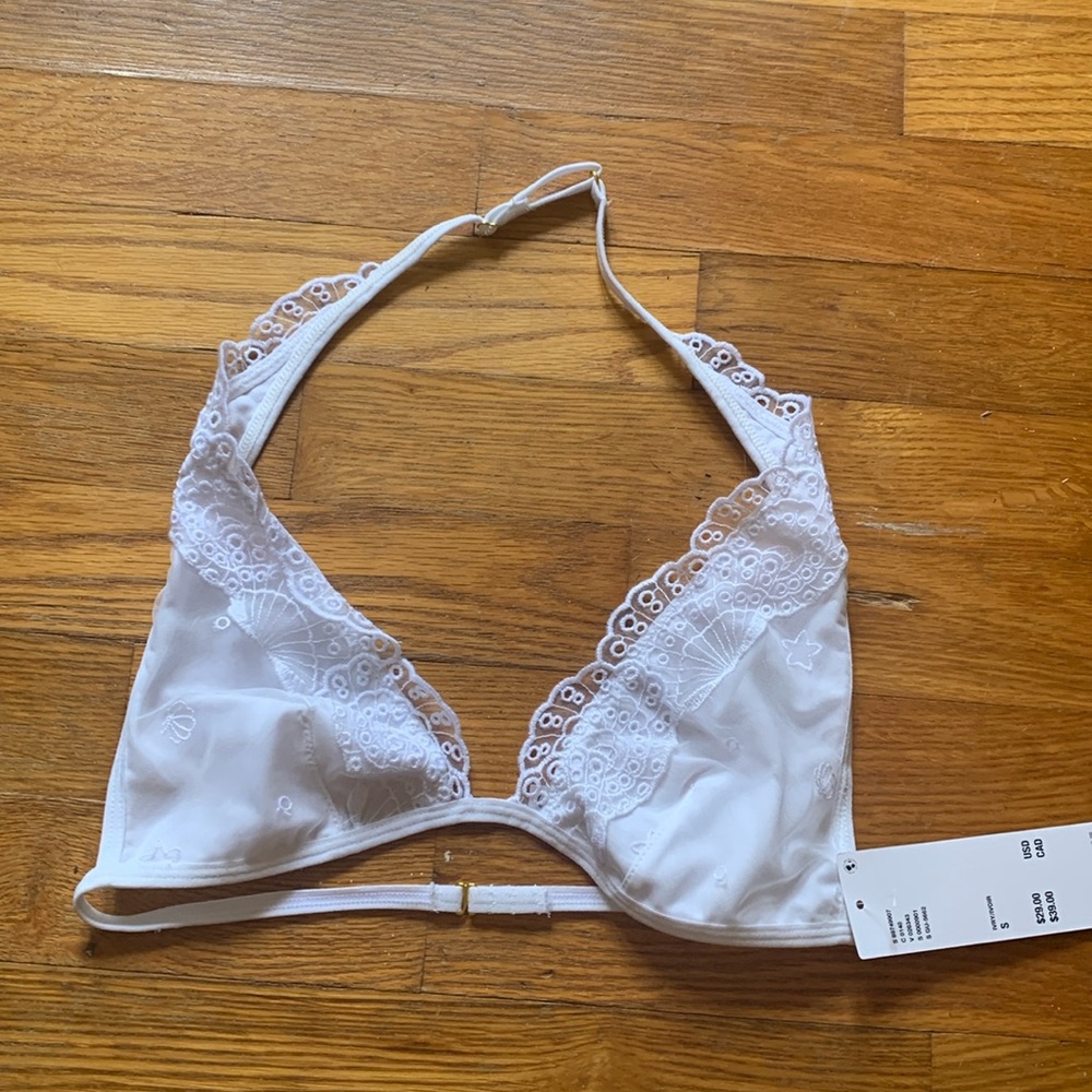 Lace halter neck bralette size s